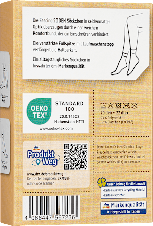 Söckchen seidenmatt schwarz Gr. 35-38, 20 DEN Fascino