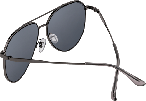 Sonnenbrille Erwachsene Metall-Pilotenbrille schwarz mit getönten Scheiben SUNDANCE