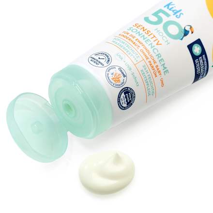 Kids Sonnencreme sensitiv LSF 50, 125 ml - Überfüller SUNDANCE