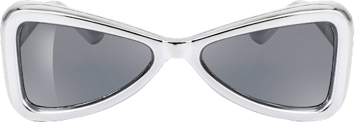 Dreieckige Party-Brille in Silber SUNDANCE
