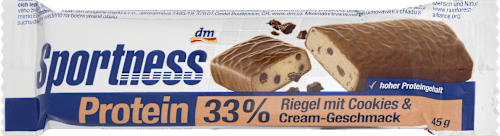 Proteinriegel 33%, Cookies & Cream Geschmack Sportness