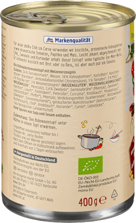Danie jednogarnkowe, chili sin carne, wegańskie dmBio