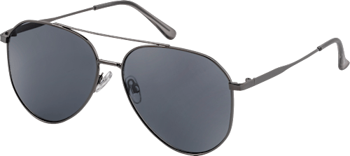 Sonnenbrille Erwachsene Metall-Pilotenbrille schwarz mit getönten Scheiben SUNDANCE