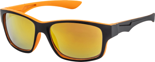 Sonnenbrille Kids schwarz-orange mit verspiegelten Scheiben SUNDANCE