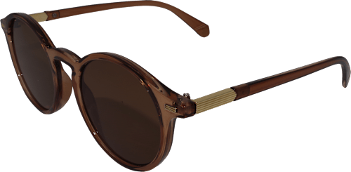 Sonnenbrille Erwachsene transparent braun mit braun getönten Scheiben SUNDANCE