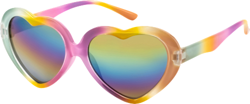 Sonnenbrille Kids in Herzform mit regenbogenfarbenen Scheiben SUNDANCE