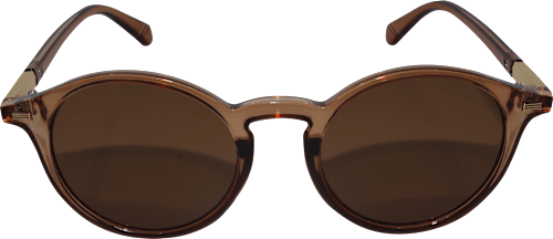 Sonnenbrille Erwachsene transparent braun mit braun getönten Scheiben SUNDANCE