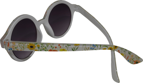 Sonnenbrille Kids weiß mit Blümchenmuster SUNDANCE