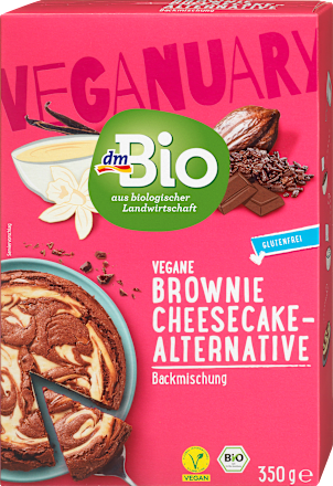 Backmischung Veganuary Brownie Cheesecake-Alternative dmBio
