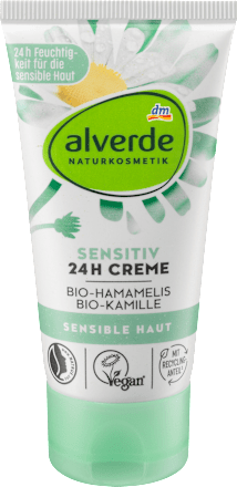 Crema 24h all'amamelide bio e alla camomilla bio Sensitive alverde