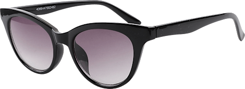 Sonnenbrille Erwachsene schwarz Cat-Eye Form mit leicht getönten Scheiben SUNDANCE