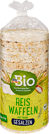 Bio puffasztott sós rizsszelet szezámmal dmBio