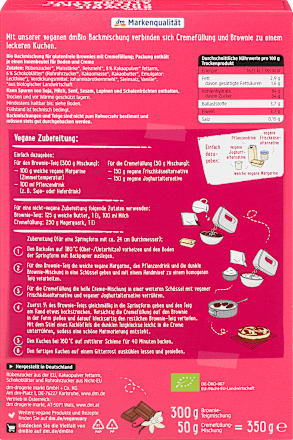 Backmischung Veganuary Brownie Cheesecake-Alternative dmBio