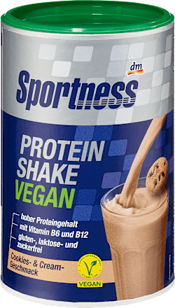 Proteinpulver, Protein Shake Vegan Cookies & Cream Geschmack Sportness