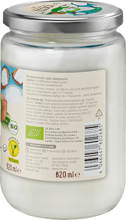 Olio vergine di cocco BIO dmBio