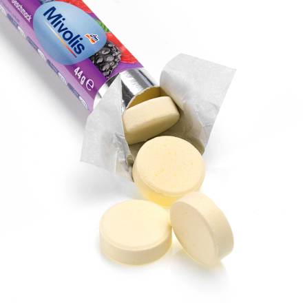 hroznový cukr s příchutí lesní plody Mivolis