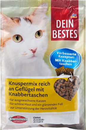 Trockenfutter Katze Knuspermix reich an Geflügel Dein Bestes