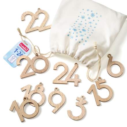 Holzzahlen, DIY Adventskalender Profissimo
