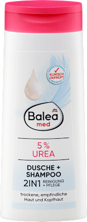 Balea Med sprchovací gél a šampón 2 v 1 5 % Urea Balea med
