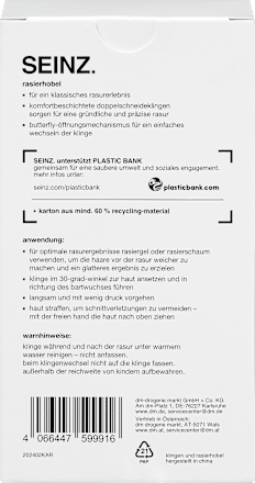 Rasierhobel Butterfly, black SEINZ.