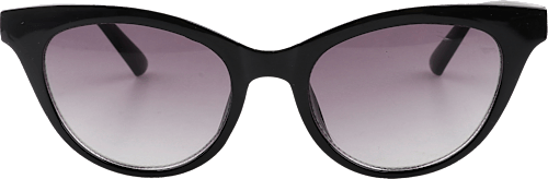 Sonnenbrille Erwachsene schwarz Cat-Eye Form mit leicht getönten Scheiben SUNDANCE