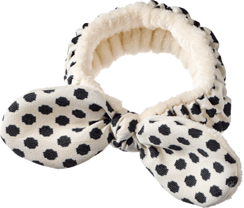 Opaska do demakijażu z kokardką w kropki ebelin