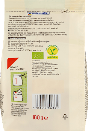 Trockenfrüchte Mango Streifen dmBio
