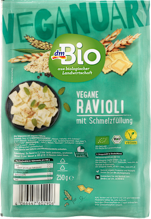 Veganuary Ravioli mit Schmelzfüllung dmBio