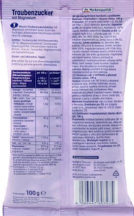 Bomboane dextroză cu magneziu și aromă de coacăze Mivolis