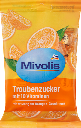 Dextroză cu 10 vitamine, aromă de portocale Mivolis