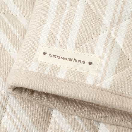 Ofenhandschuh aus Bio-Baumwolle, beige/weiß (18x32cm) keine Marke