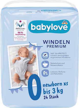 Pelene newborn XS veličina 0 (do 3 kg) babylove