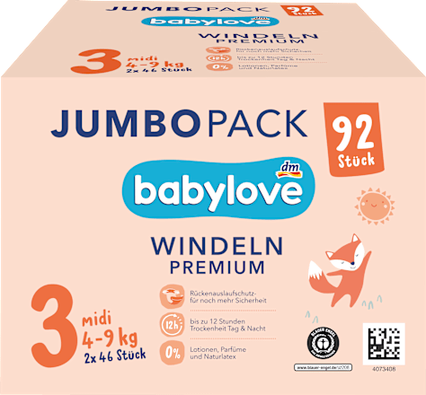 Scutece premium jumbo numărul 3 babylove