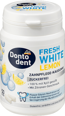 Kaugummi, Fresh White Lemon mit Xylit Dontodent