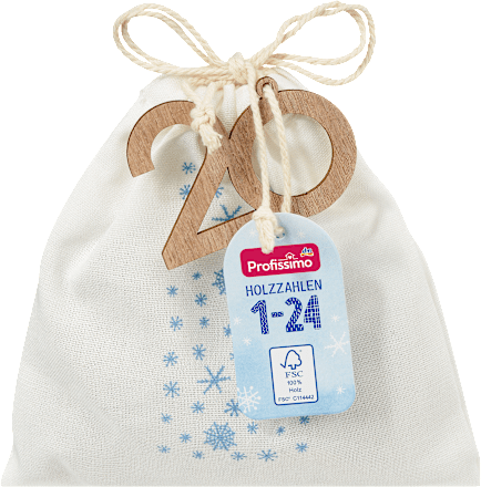 Súprava drevených číslic 1-24 pre adventný kalendár Profissimo