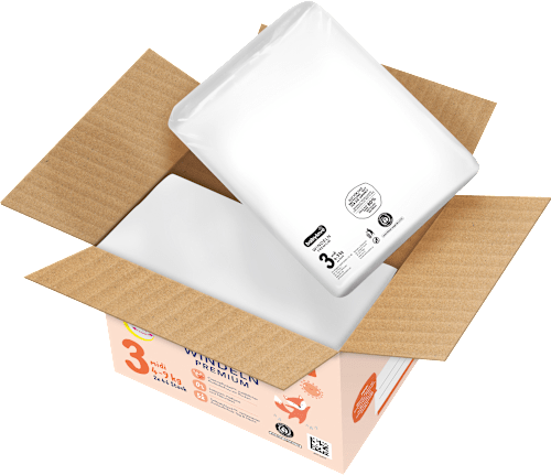 Plienky Premium - veľ. 3 midi (4-9 kg) Jumbo Pack babylove