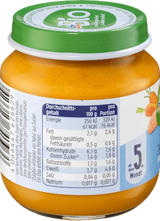 Lachszubereitung mit Gemüse,ab dem 5. Monat dmBio