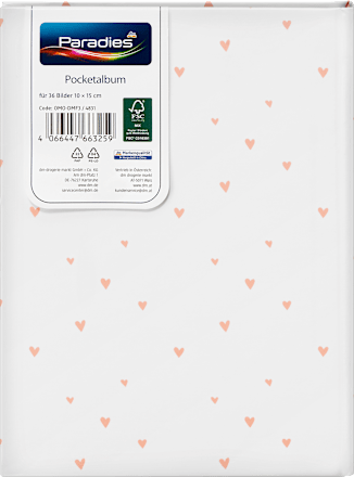 Fotoalbum Pocket 10x15 cm, Herzchen Paradies