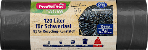Nature recycling szemeteszsák, extra erős, 120 L Profissimo
