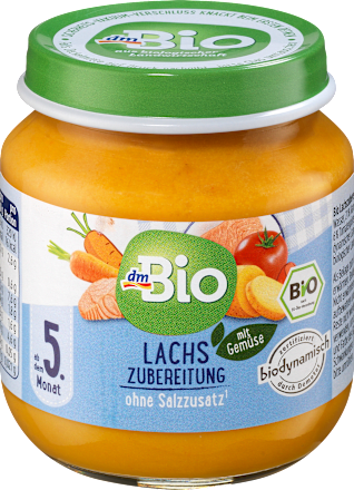 Lachszubereitung mit Gemüse,ab dem 5. Monat dmBio