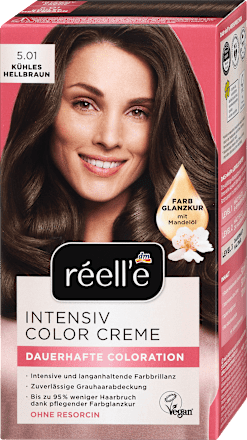 barva na vlasy Intensiv Color Creme, 5.1 studená světle hnědá réell‘e