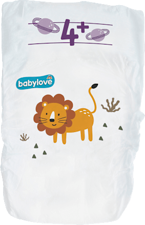 Windeln Premium Gr. 4+ Maxi Plus (9-15 kg), Monatspack babylove