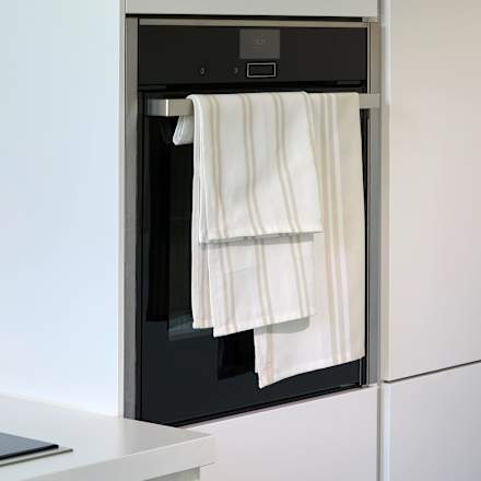 Geschirrtuch aus Bio-Baumwolle, beige/weiß (50x70cm) keine Marke