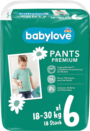 Pieluchomajtki Premium, rozmiar 6, XL, 18-30 kg babylove
