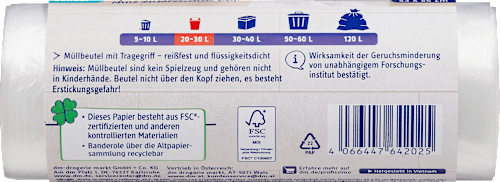 Müllbeutel 25 l mit Tragegriff Frischezauber Profissimo
