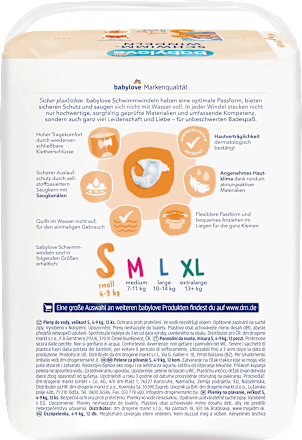 Pannolini nuoto taglia S (4-9 kg) babylove