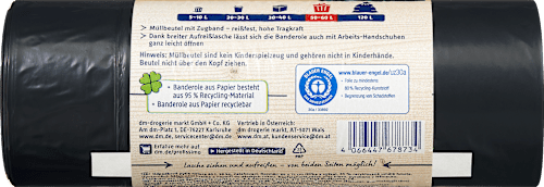 Müllbeutel 60 l mit Zugband nature Profissimo