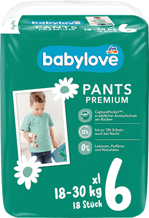Premium hlačne plenice 6 XL, 18-30 kg babylove