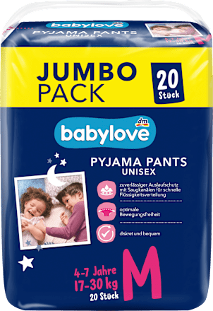 Pidžama noćne pelene gaćice M (17 – 30 kg), za djevojčice i dječake babylove