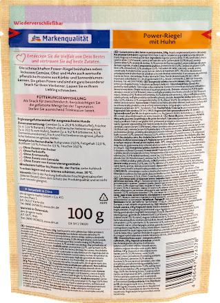 Hundeleckerli Power-Riegel mit Huhn, Naturverliebt Dein Bestes